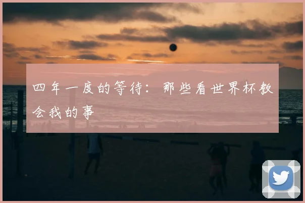 四年一度的等待：那些看世界杯教会我的事